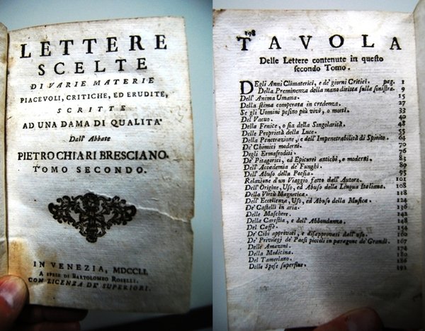 lettere scelte di varie materie piacevoli critiche ed erudite scritte …