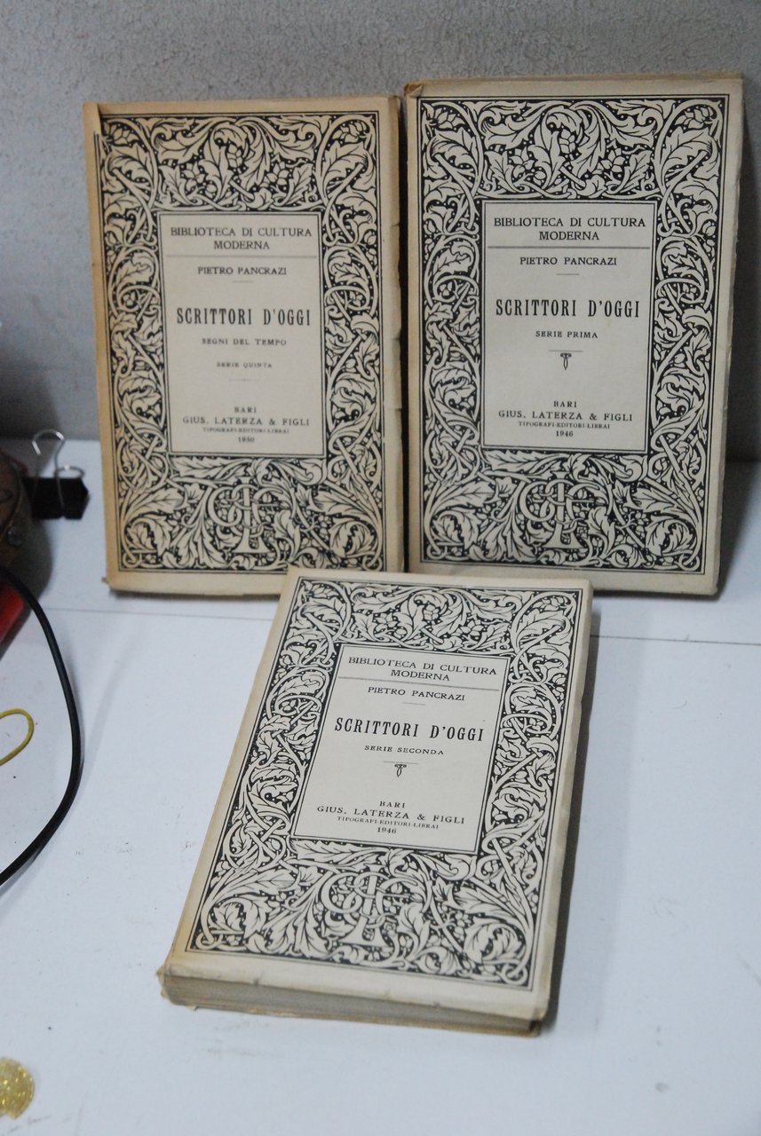 3 voll. scrittori d'oggi serie prima seconda quinta