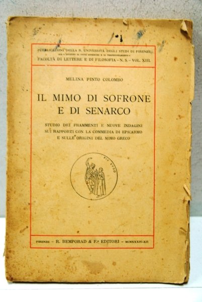 Il mimo di sofrone e di senarco