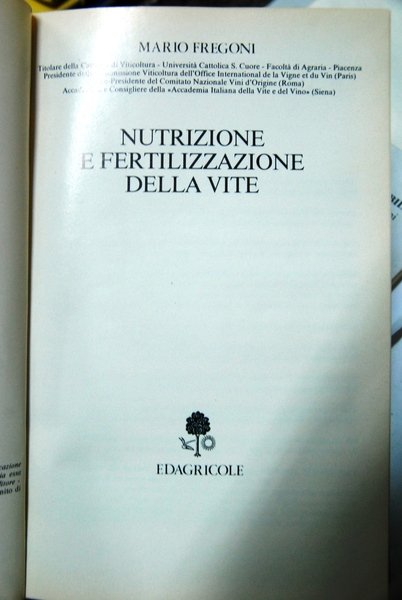 Nutrizione e fertilizzazione della vite