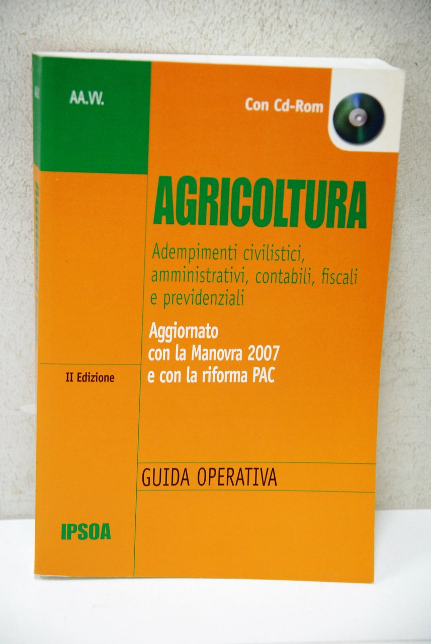 agricoltura adempimenti civilistici amministrativi contabili fiscali previdenziali con cd rom … | Immagine principale
