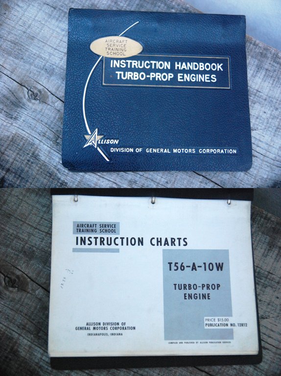 aircraft service training school instruction charts t56-a-10w turbo prop engine
