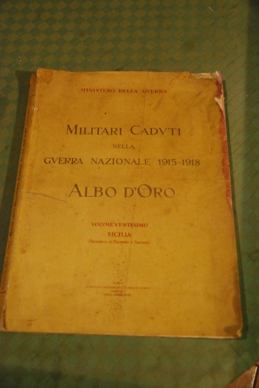 albo d'oro volume ventesimo sicilia provincie di palermo e trapani …
