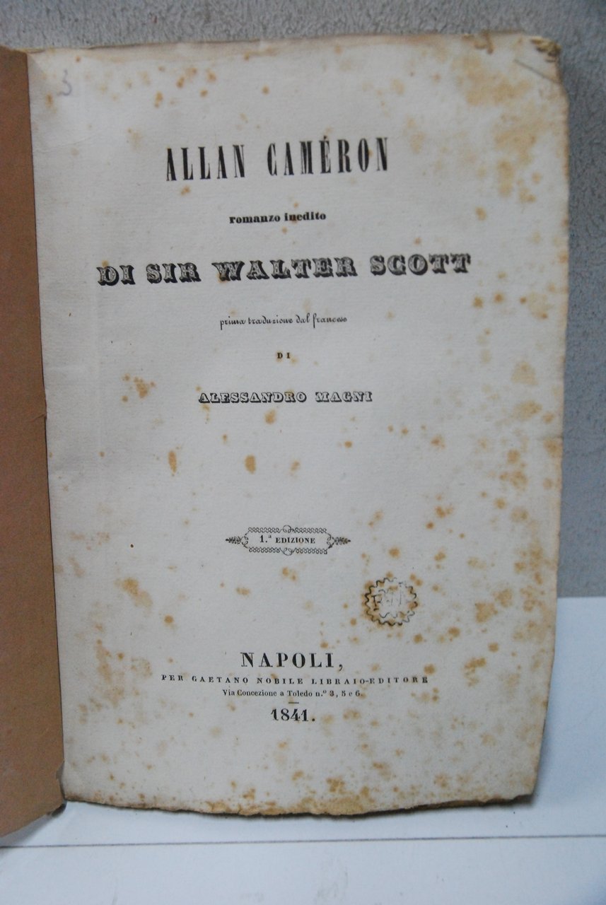 allan cameron romanzo inedito prima traduzione dal francese di alessandro …