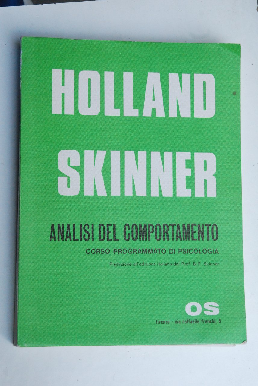 analisi del comportamento Behavior Analysis corso programmato di psicologia NUOVISSIMO