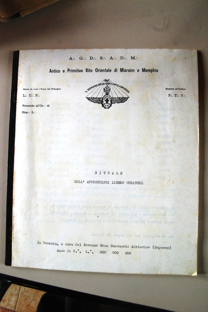 antico e primitivo rito orientale di mitzraim misraim e memphis … | Immagine principale
