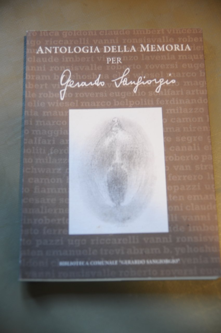 antologia della memoria per gerardo sangiorgio NUOVO