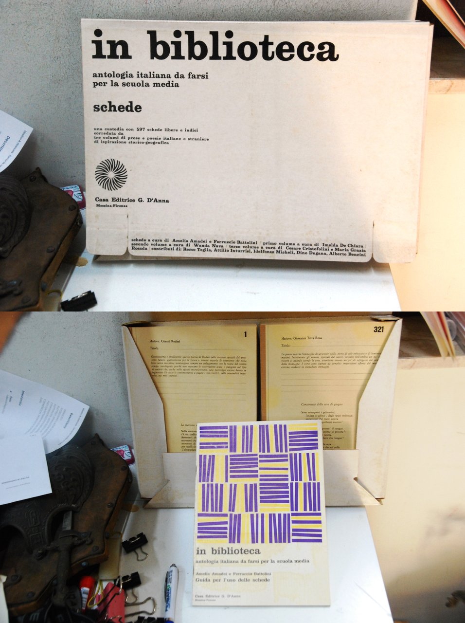 antologia italiana da farsi per la scuola media schede con …