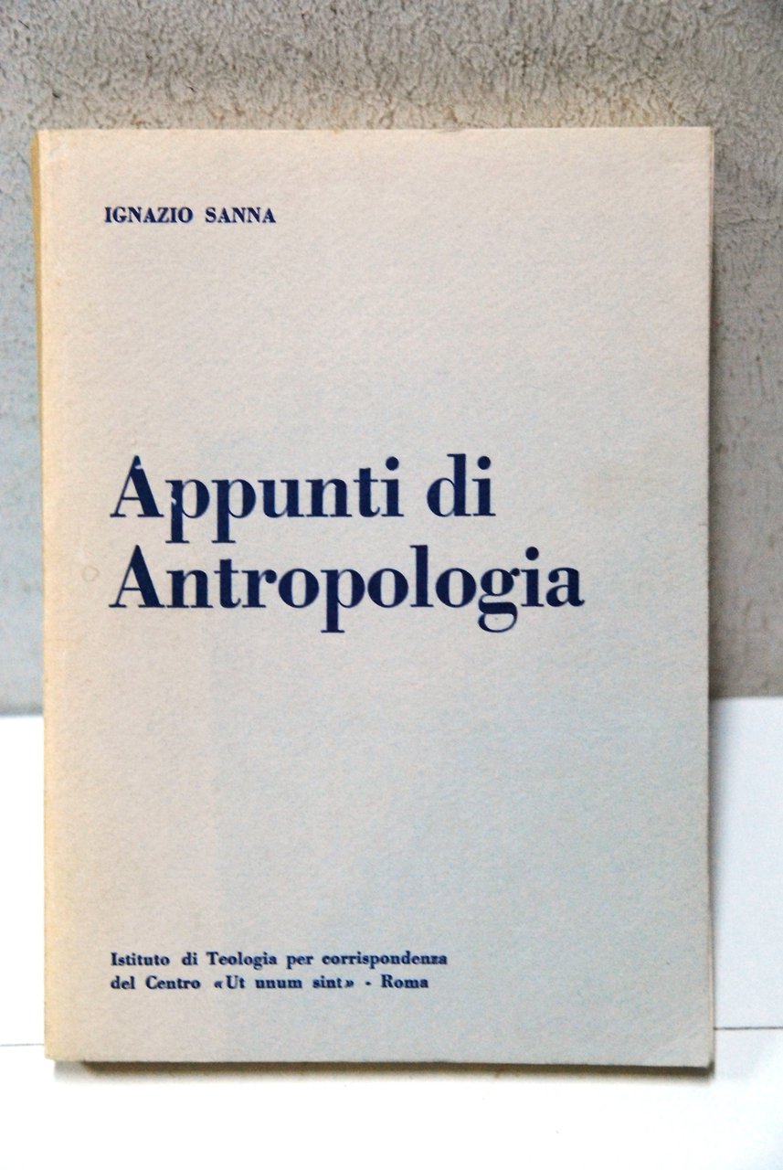appunti di antropologia 1 ed.