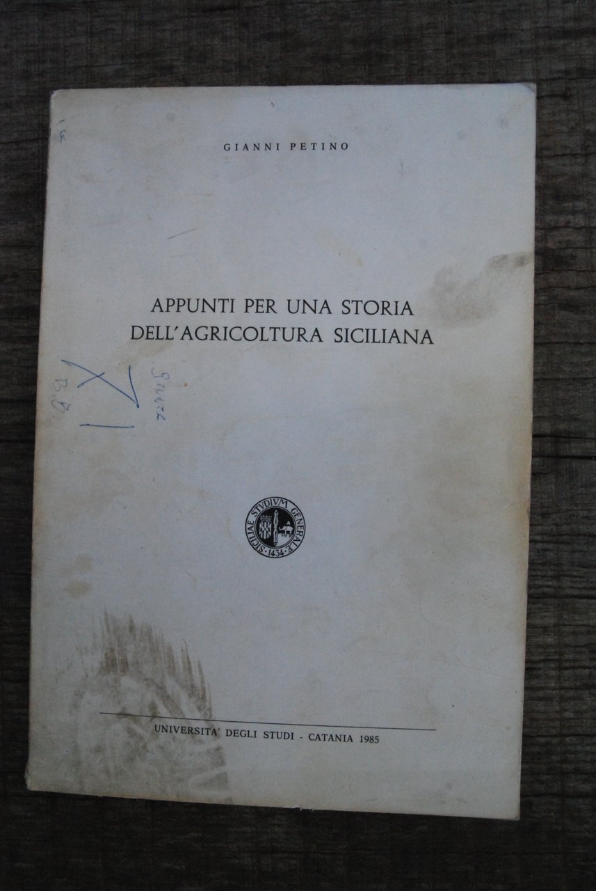 appunti per una storia dell'agricoltura siciliana