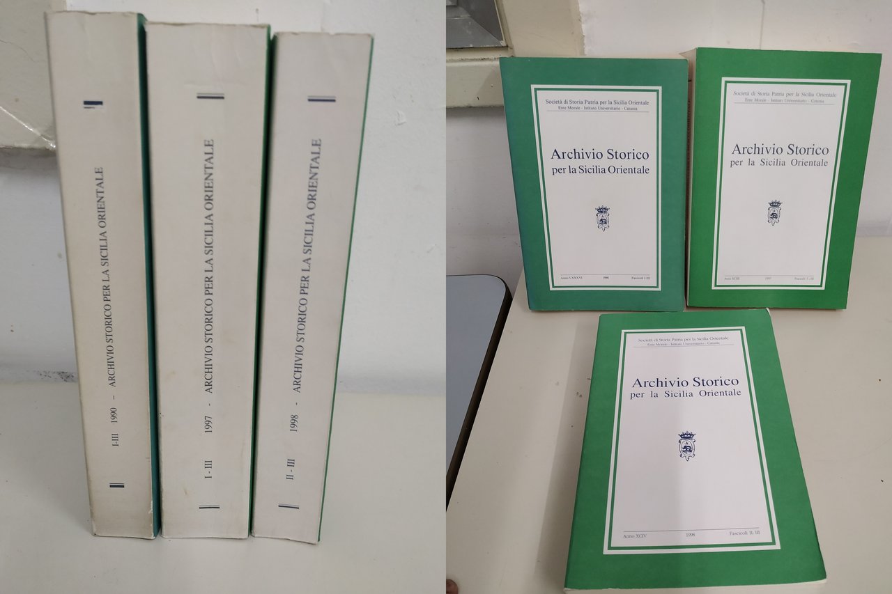 archivio storico per la sicilia orientale 1990 1997 1998 3 …