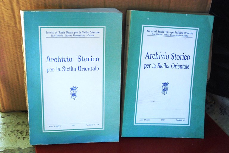 archivio storico per la sicilia orientale 2 e 3 del 1981 (un solo volume) NUOVO