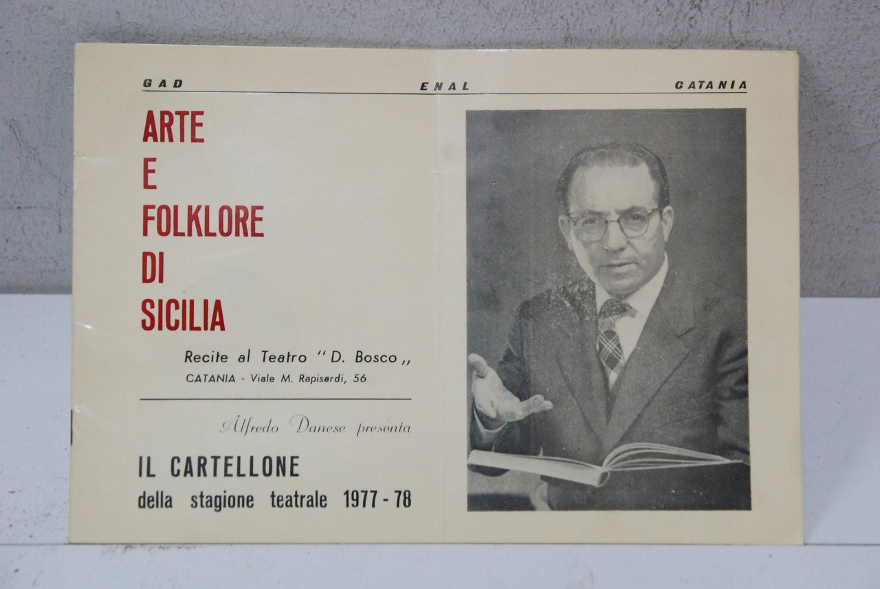 arte e folklore di sicilia cartellone stagione teatrale 1977 1978