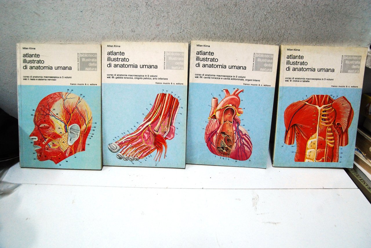 atlante illustrato di anatomia umana voll. I,III,IV,V