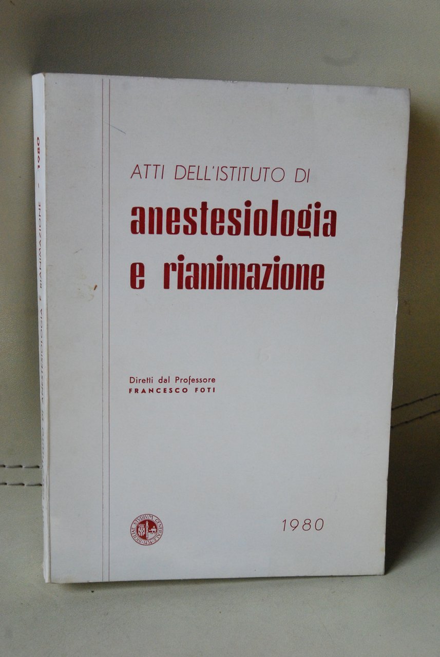 atti dell'istituto di anestesiologia e rianimazione | Immagine principale