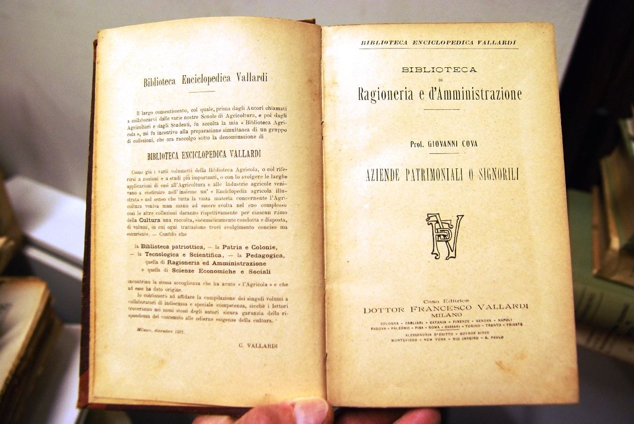 Aziende patrimoniali o signorili biblioteca ragioneria ammin
