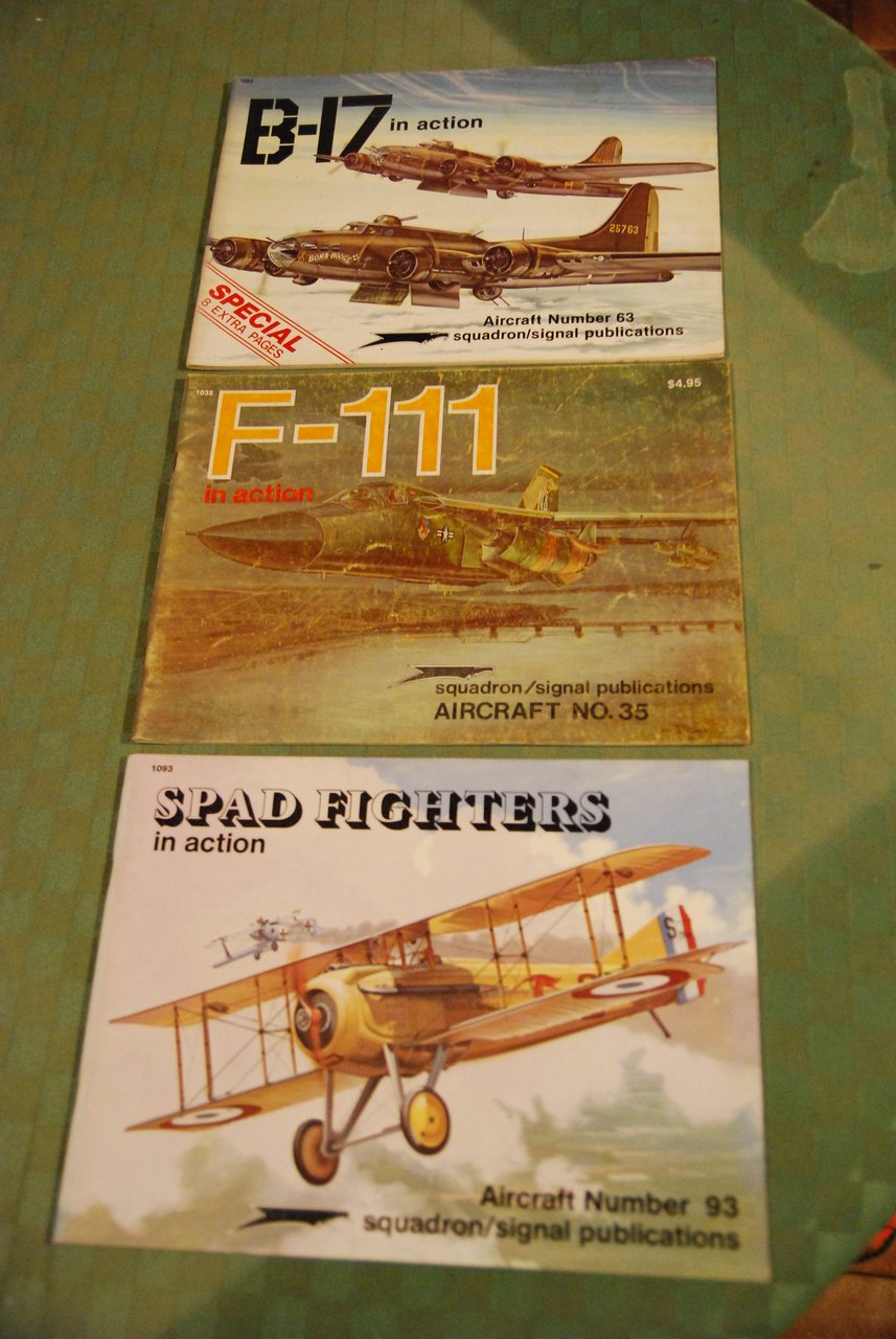 b-17 63, f-111 35, spad fighters 93 NUOVISSIMI