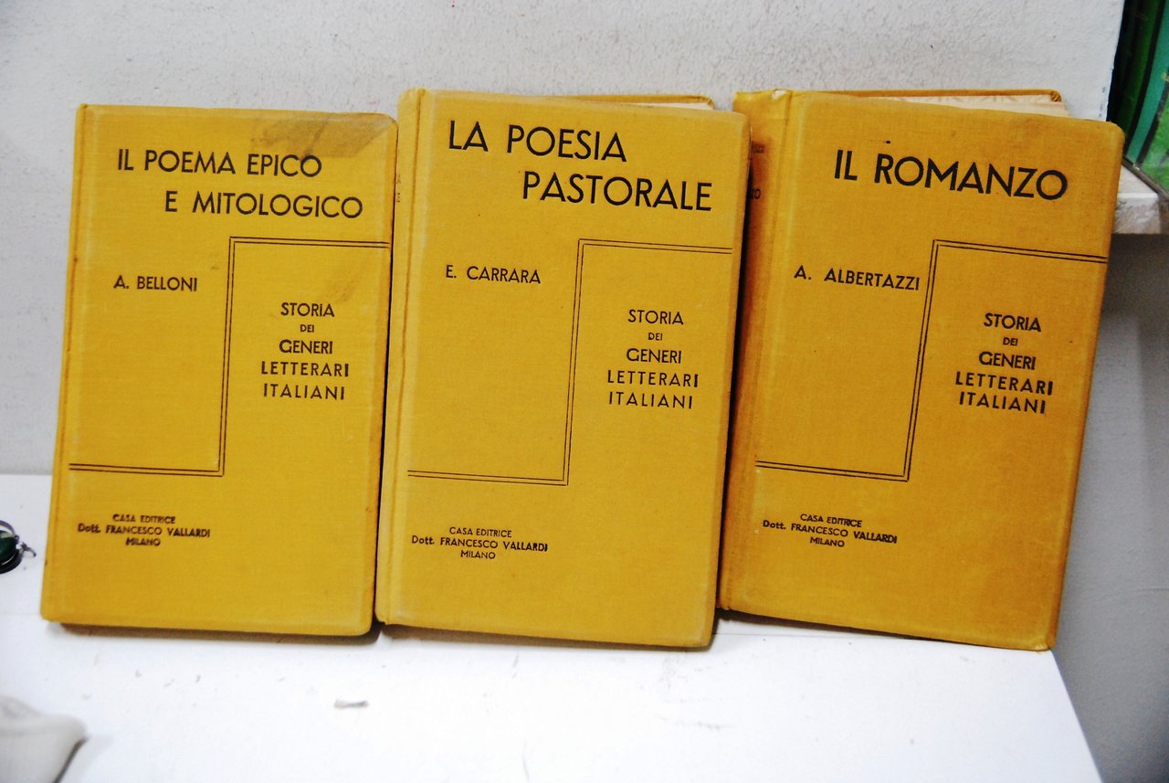 belloni il poema epico e mitologico carrara la poesia pastorale …