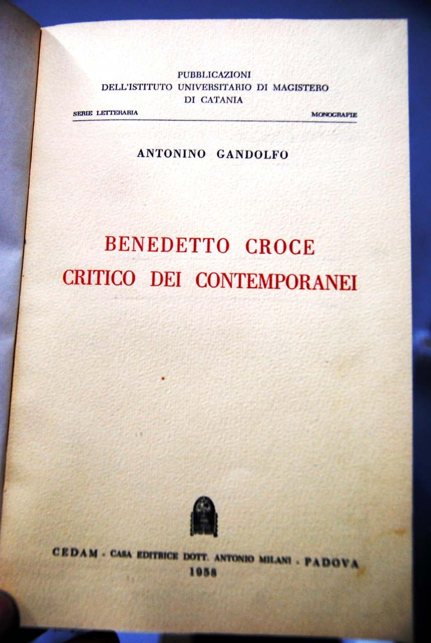 Benedetto Croce, critico dei contemporanei