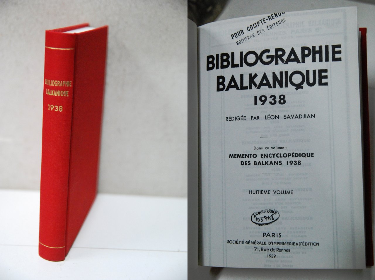 bibliographie balkanique 1938 memento encyclopedique des balkans 1938 hutieme volume …