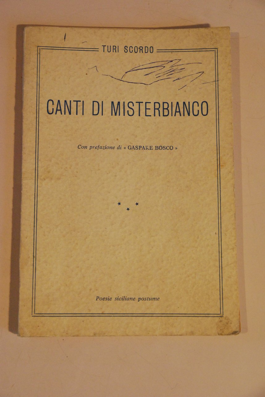 canti di misterbianco autografato dall'autore