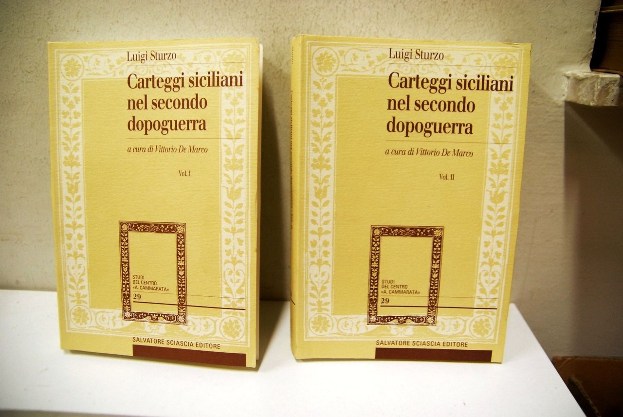 Carteggi Siciliani del Secondo Dopoguerra 2 volumi completi