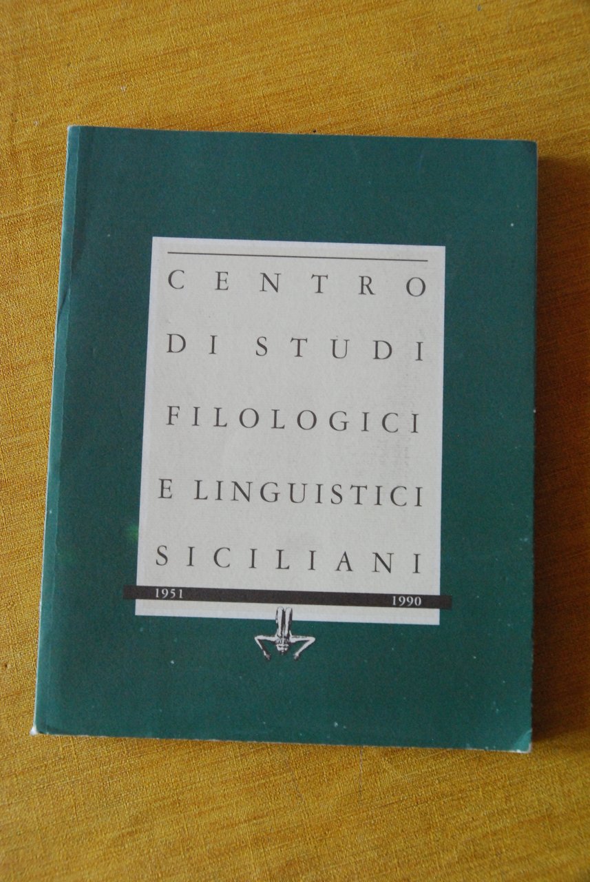 centro studi filologici linguistici siciliani NUOVO 1951-1990 ed int.