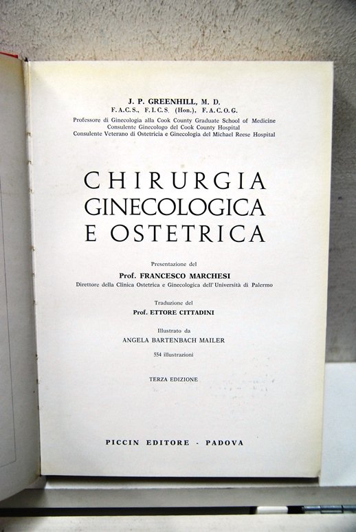 Chirurgia, Ginecologia e Ostetrica (Chirurgia Operatoria)