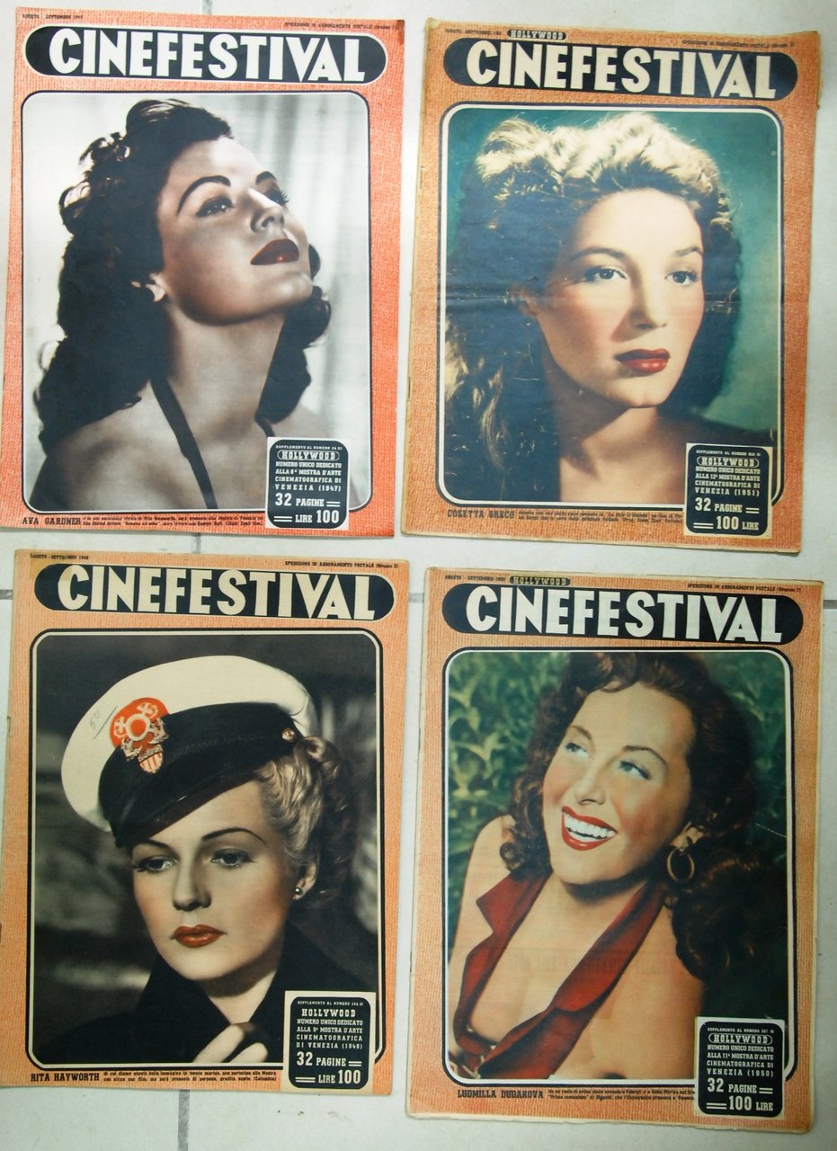 Cinefestival 4 numeri eva gardner, rita hayworth, cosetta greco, ludmilla … | Immagine principale
