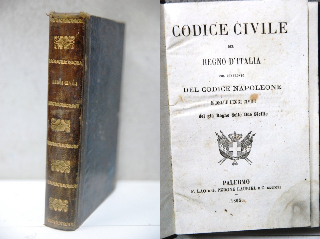 codice civile del regno d'italia col confronto del codice napoleone … | Immagine principale