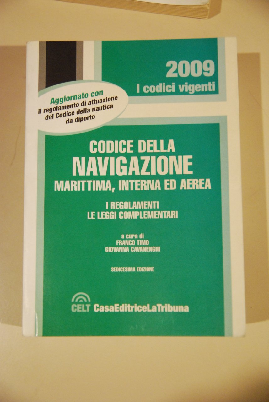 codice della navigazione marittima interna ed aerea