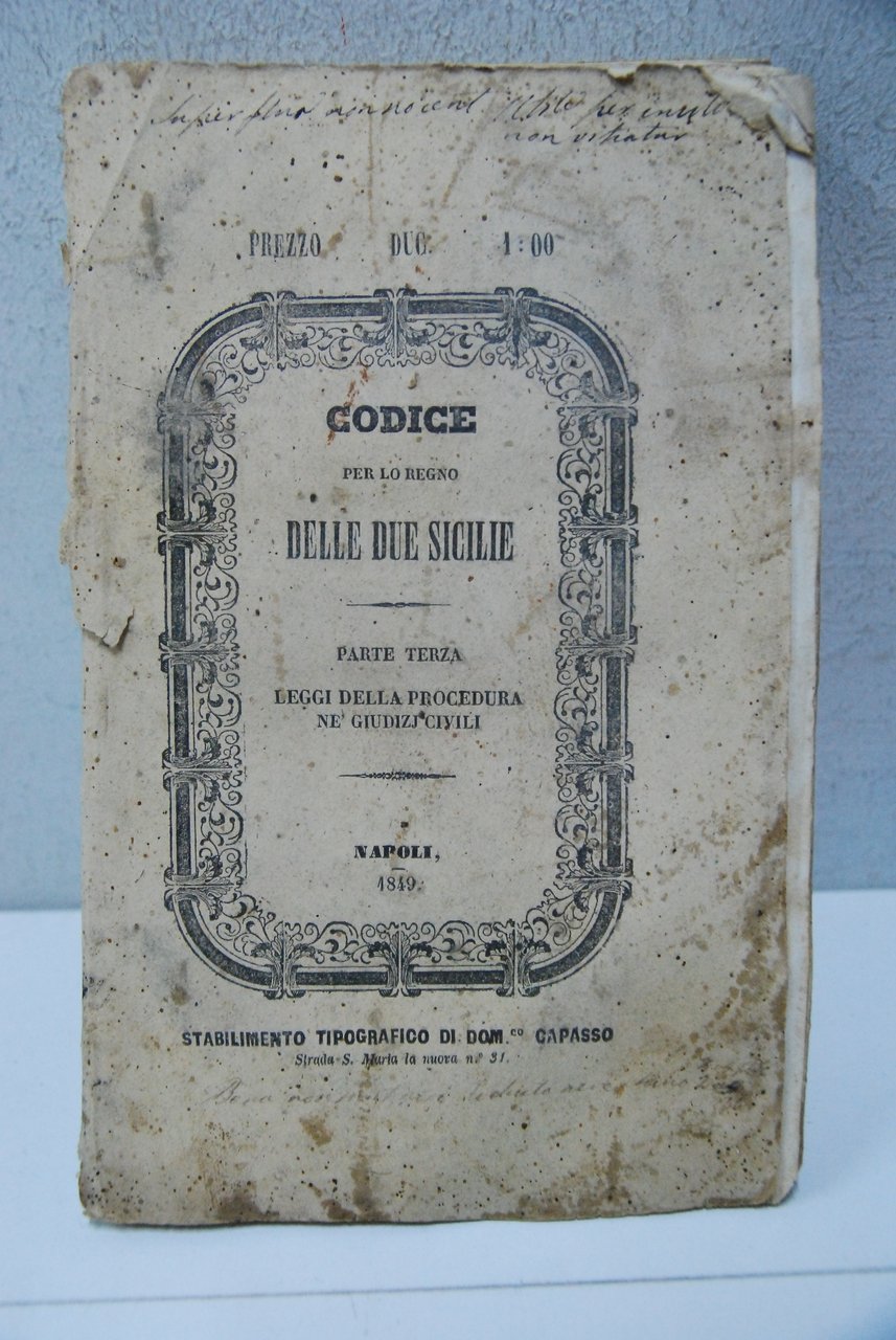 Codice per lo regno delle due sicilie parte terza leggi …