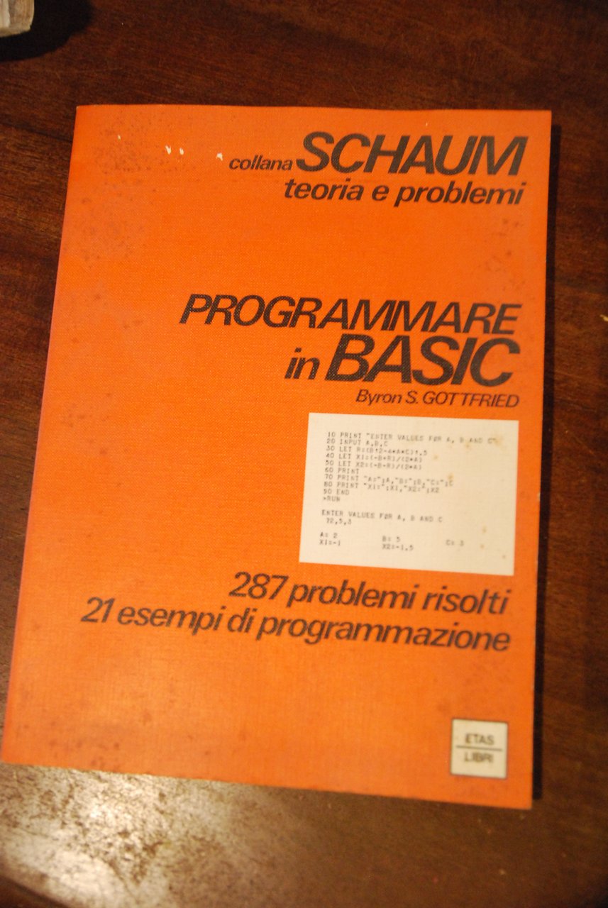 collana schaum programmare in basic 287 problemi nuovo