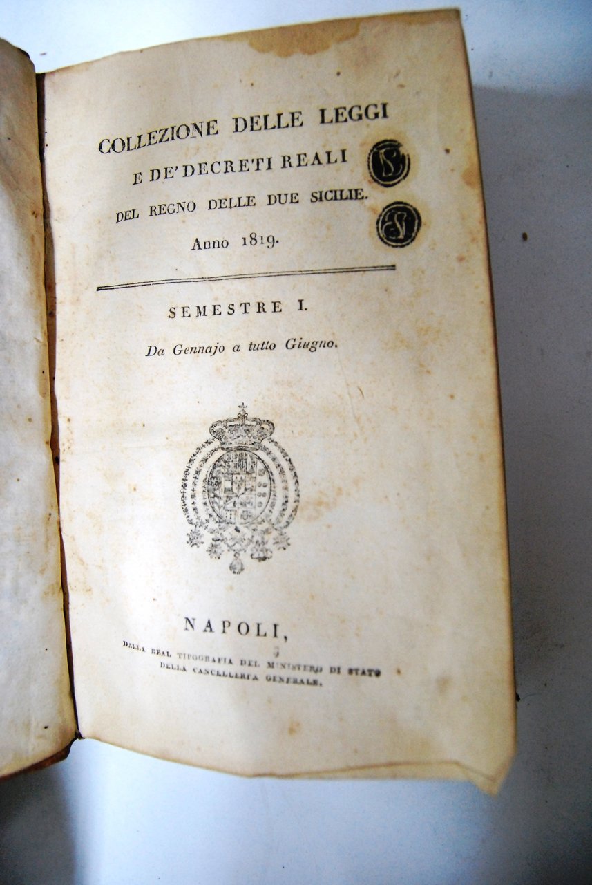 Collezione delle leggi e de decreti reali del regno delle …
