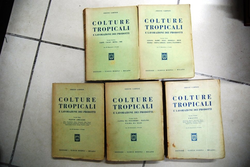 Colture Tropicali e lavorazione dei prodotti, volumi 2,3,4,6 vendo anche …