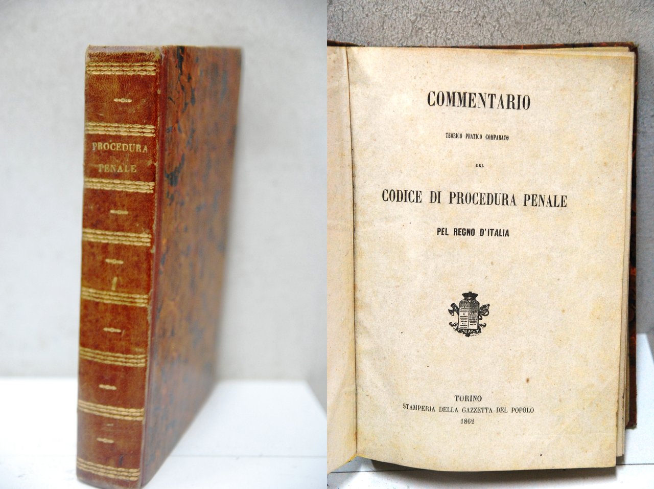 commentario teorico pratico comparato del codice procedura penale pel regno …