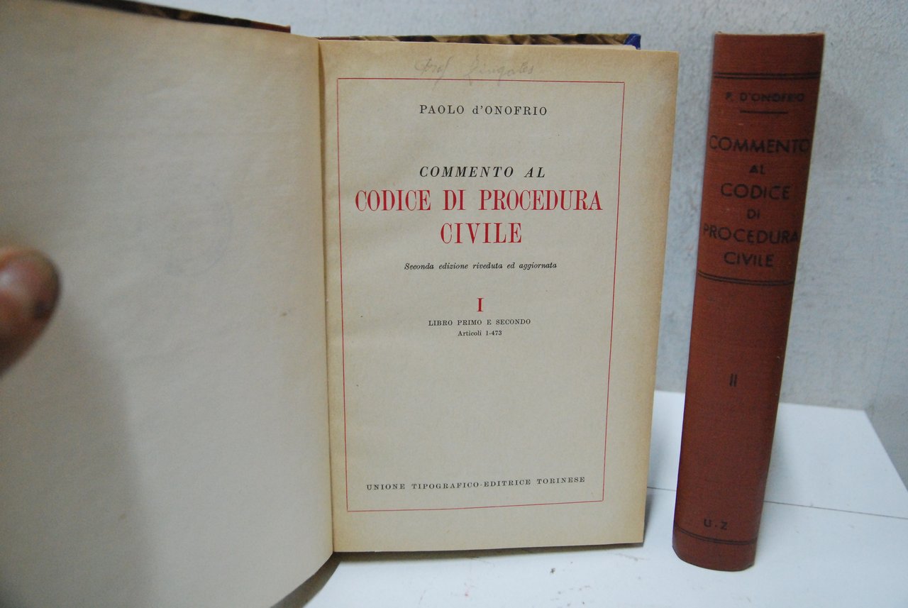 commento al codice di procedura civile libro primo secondo terzo …