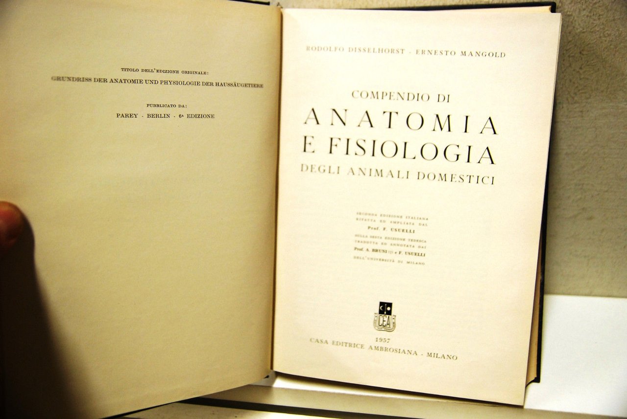 Compendio di Anatomia e Fisiologia degli animali domestici | Immagine principale