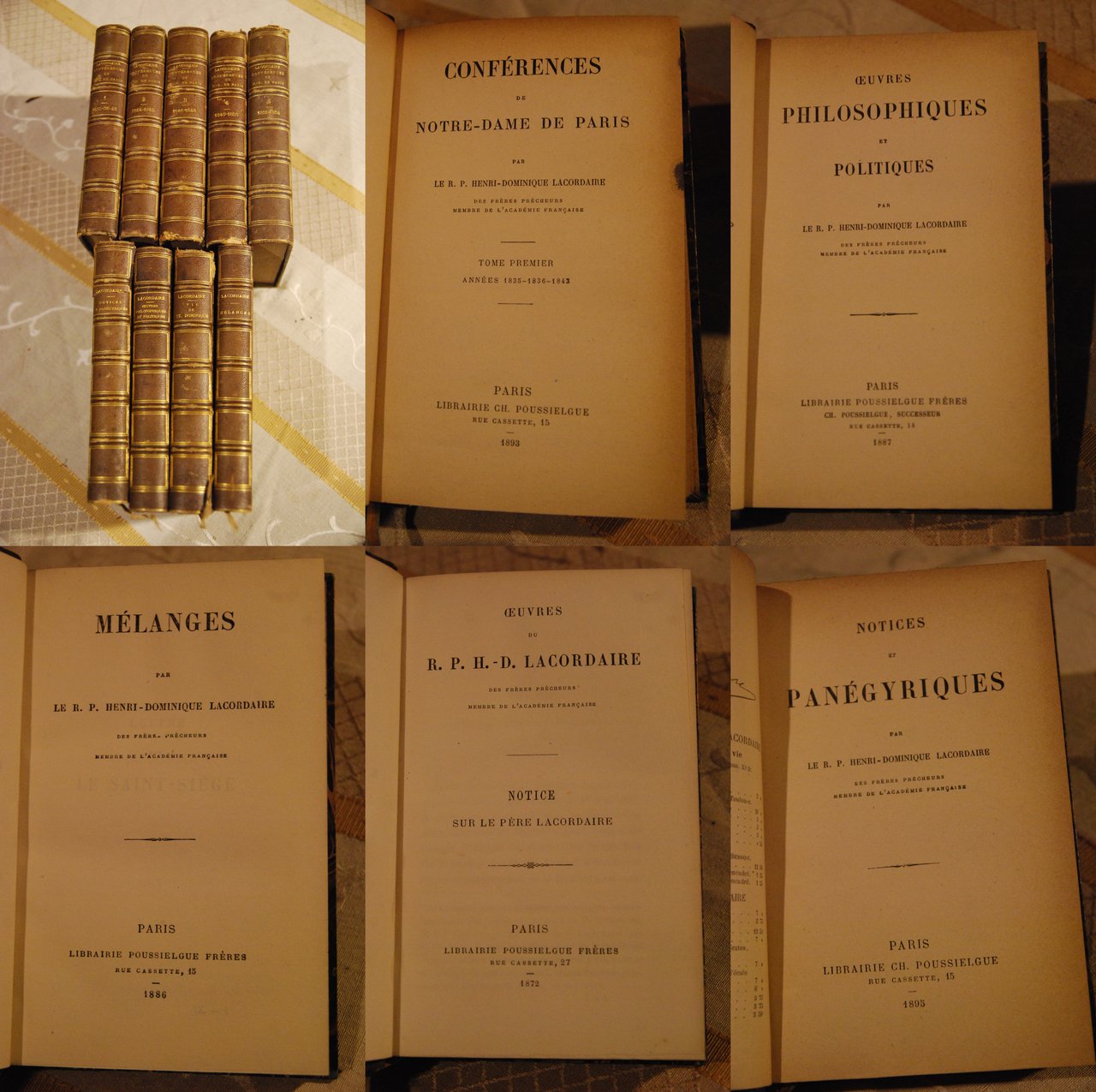 conferences 5 voll. oeuvres philosophiques et politiques 1887 melanges 1886 …