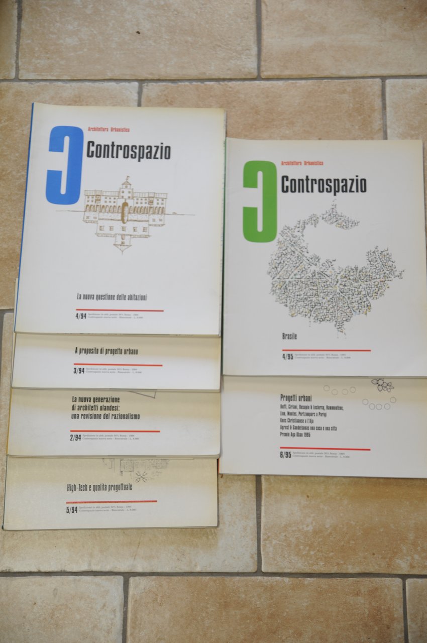 controspazio 2,3,4,5 del 1994, 4 e 6 del 1995