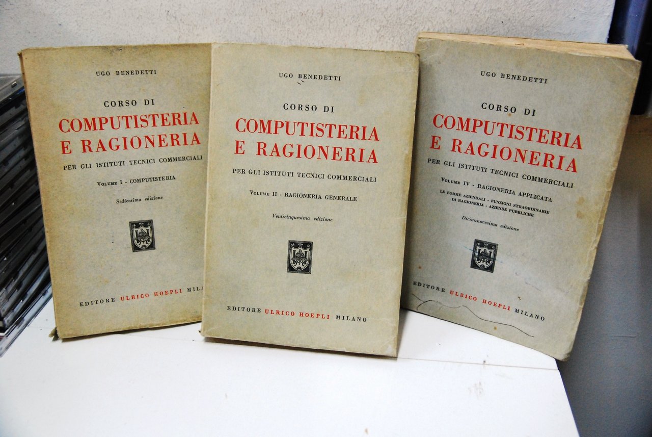 Corso di computisteria e ragioneria voll. 1,2,4 | Immagine principale