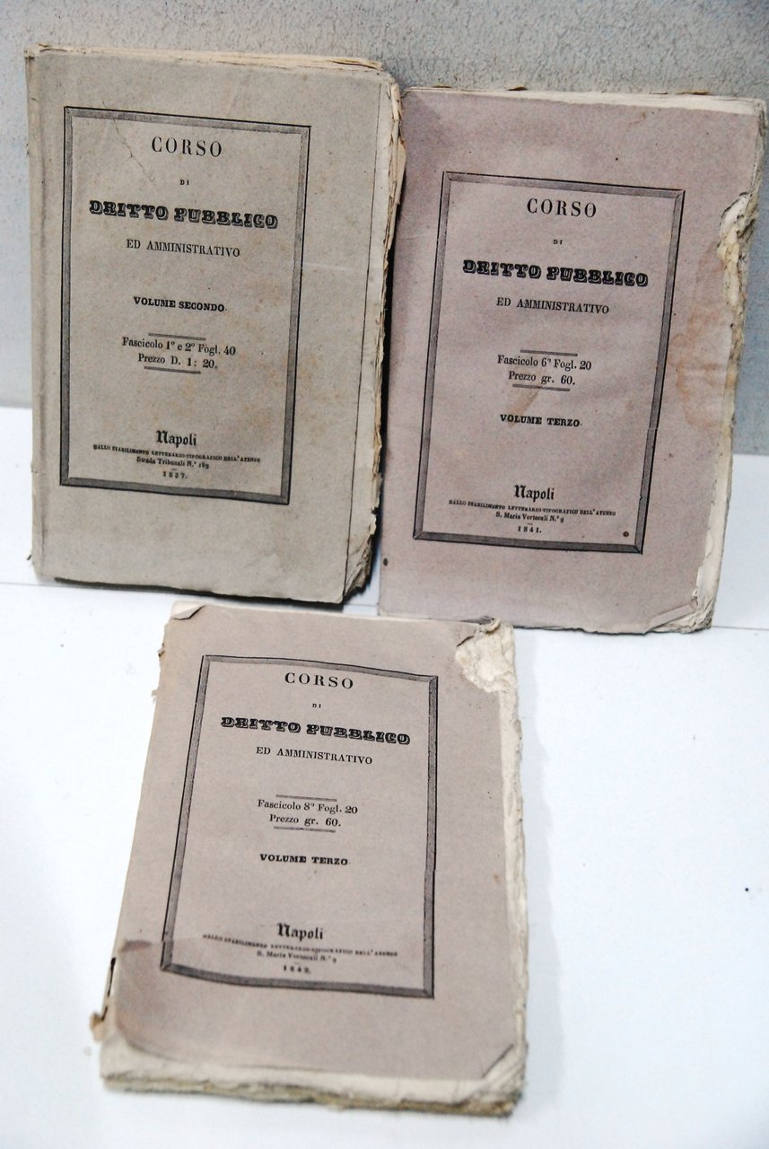 corso di diritto pubblico ed amministrativo volume secondo 1837 volume … | Immagine principale