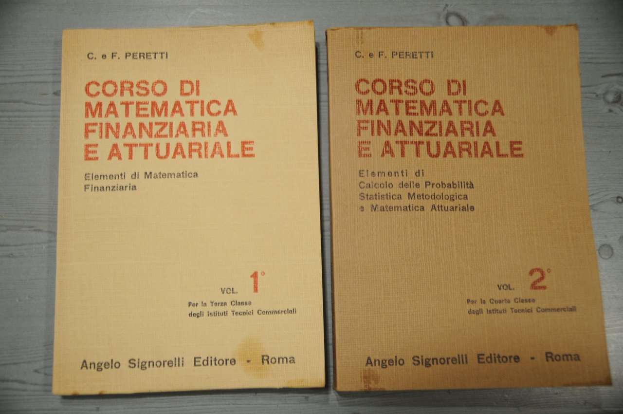 CORSO di matematica finanziaria e attuariale vol. 1 e 2 | Immagine principale