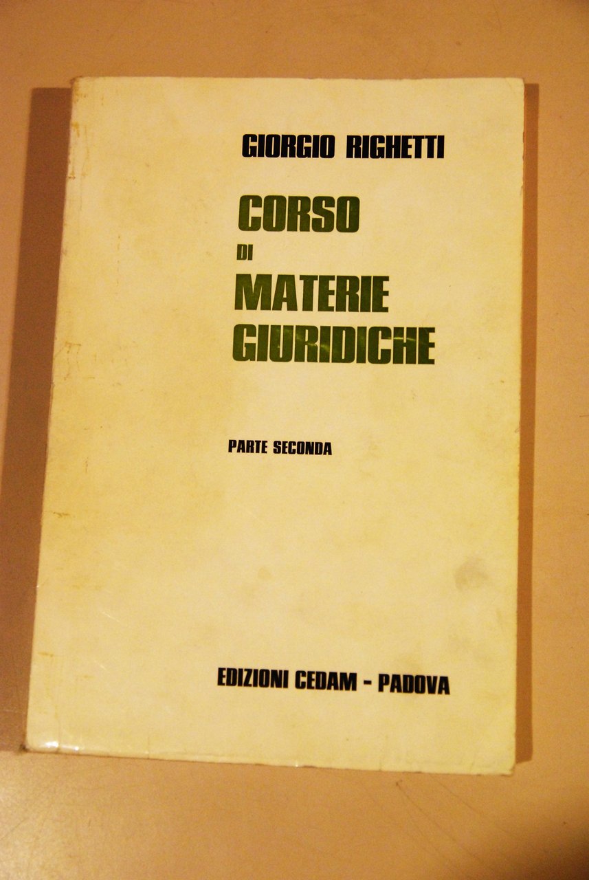 corso di materie giuridiche parte seconda (NUOVO)
