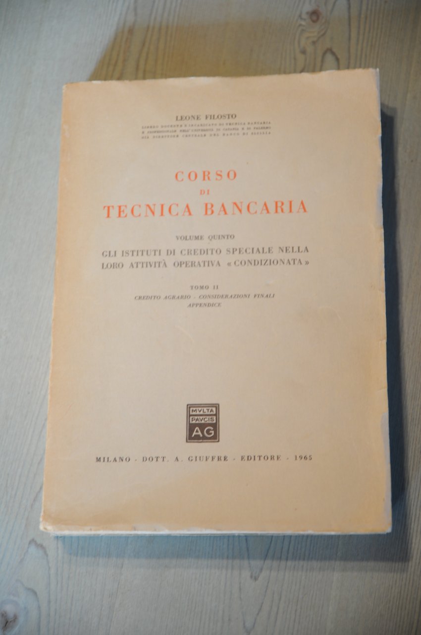 CORSO DI TECNICA BANCARIA VOL. 5 TOMO II