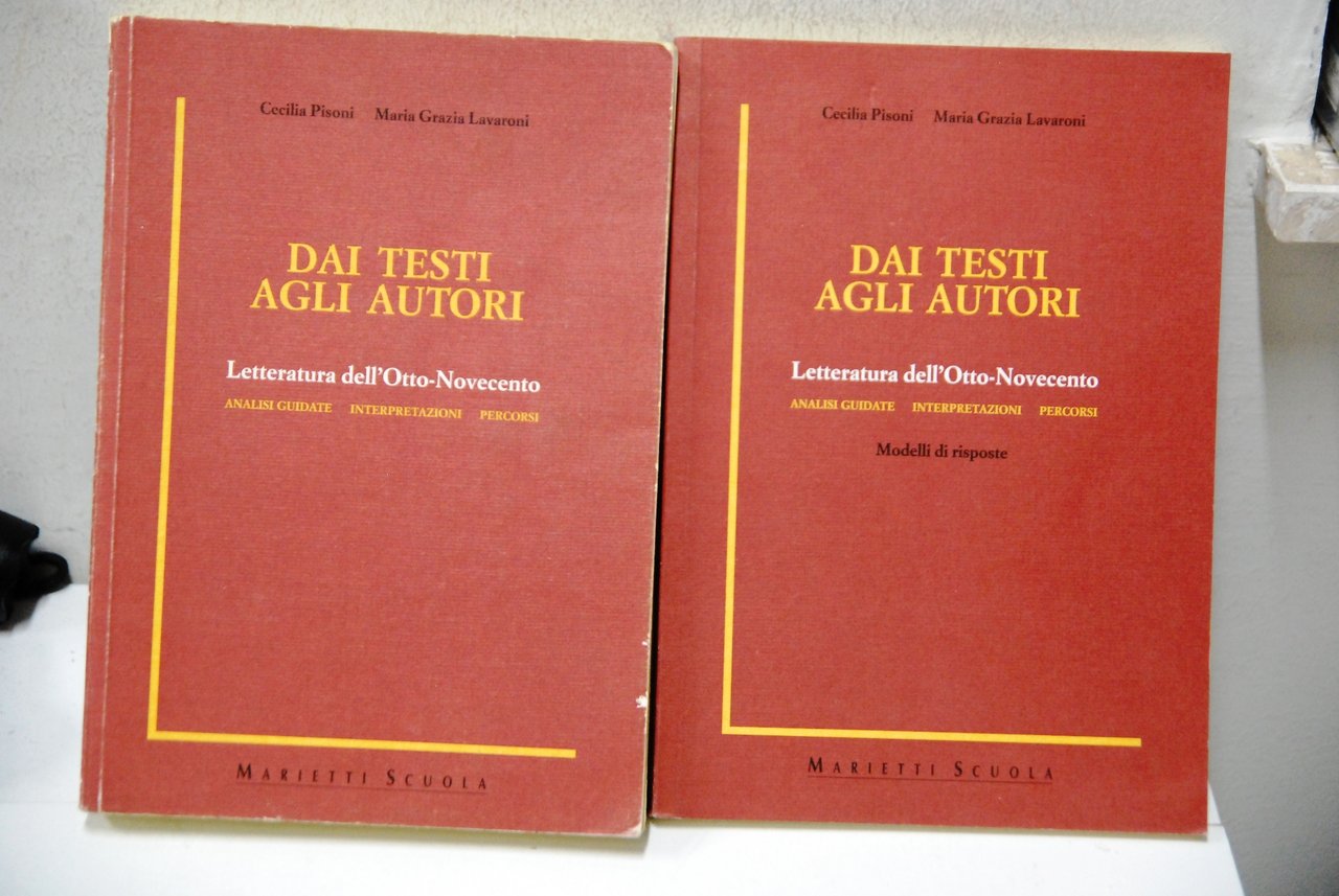 dai testi agli autori letteratura dell'otto novecento 2 voll. cpl. … | Immagine principale