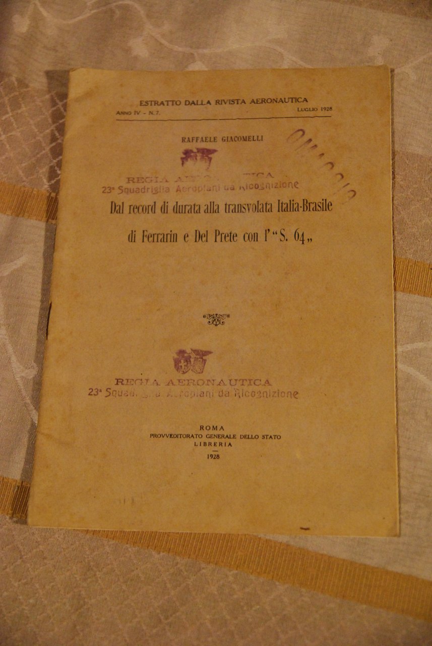 dal record di durata alla transvolata italia brasile di ferrarin …