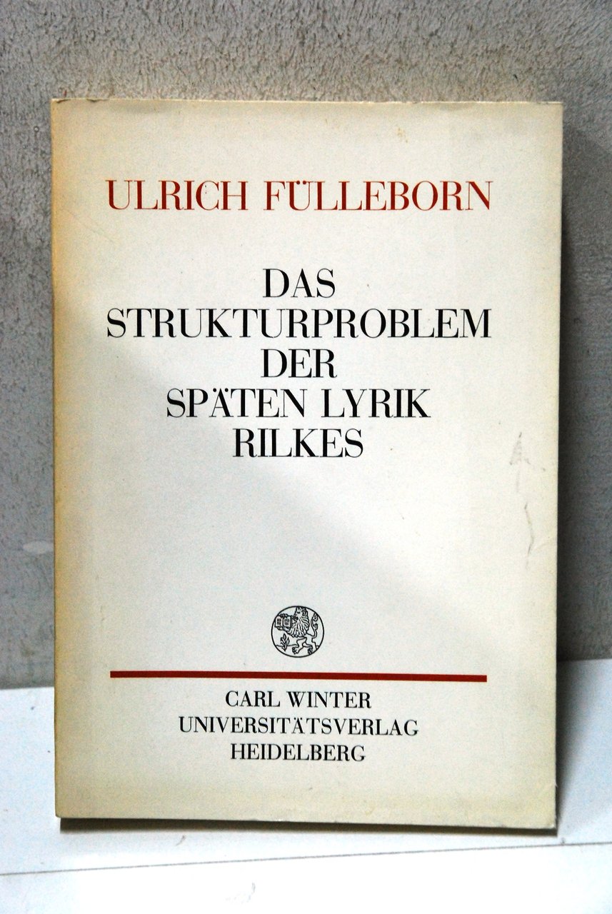 das strukturproblem der spaten lyrik rilkes | Immagine principale