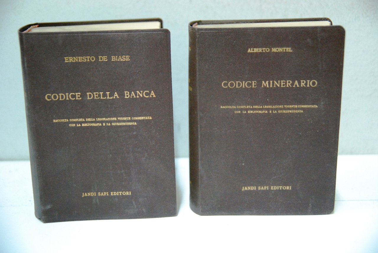 De Biase codice della banca 1960 e montel codice minerario …