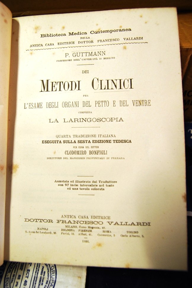 Dei Metodi Clinici, l'esame degli organi del petto e del …